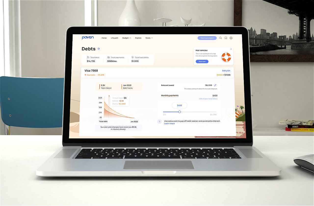 Paven Web — Debt management with projections